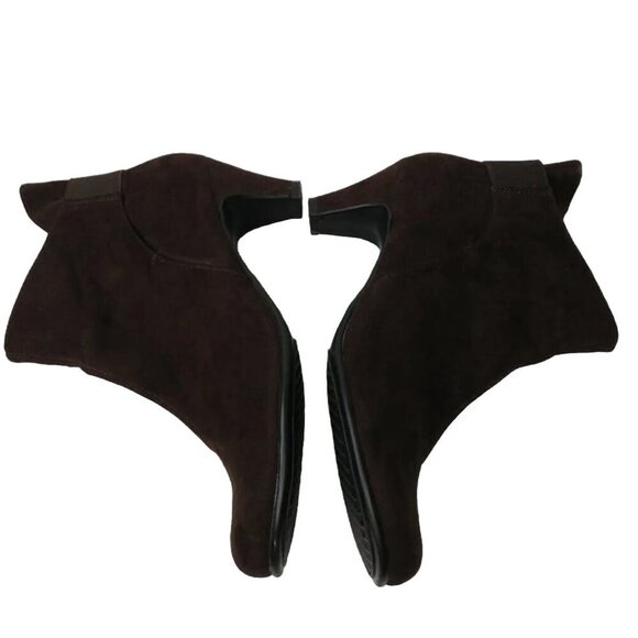 Aerosoles Womens Ankle Booties Size 10M Faux Suede Brown 2.5" Heel Play‎ Again - Picture 2 of 12